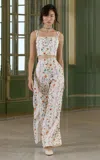 Agua By Agua Bendita Totoa Printed Linen Wide-leg Pants In Floral