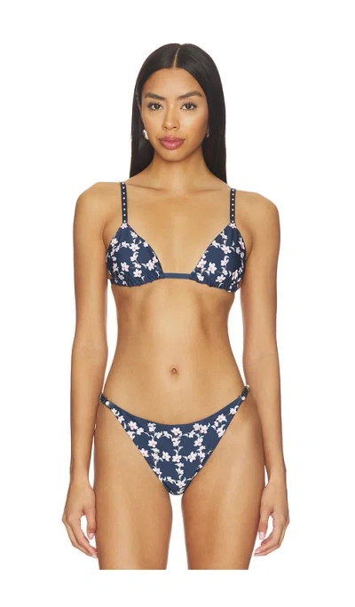 Agua By Agua Bendita Tulua Bikini Top In Blue