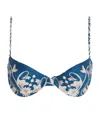Agua By Agua Bendita Underwired Magdelena Bikini Top In Blue