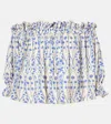 Agua By Agua Bendita Urucu Off-shoulder Blouse In White