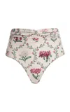 Agua By Agua Bendita Vaiven Floral Bikini Bottom In White