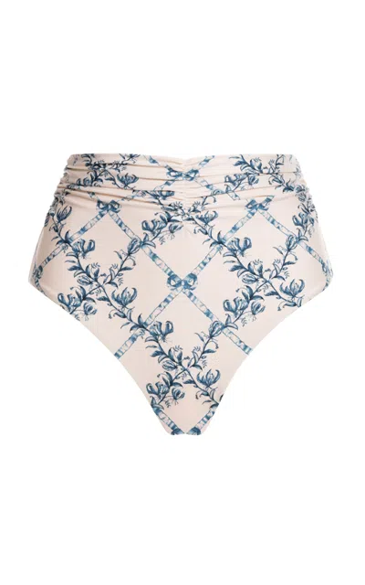 Agua By Agua Bendita Vaivén High-rise Bikini Bottom In Neutral