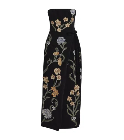 Agua By Agua Bendita Velvet Cinefila Laguna Maxi Dress In Black