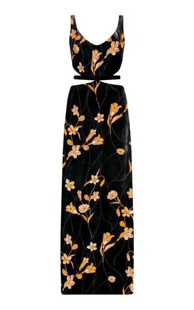 Agua By Agua Bendita Ventura Castillo Maxi Dress In Black