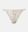 Agua By Agua Bendita Vera Floral Bikini Bottoms In Burgundy