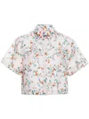 Agua By Agua Bendita Virtuosa Chinesis Cropped Shirt In White