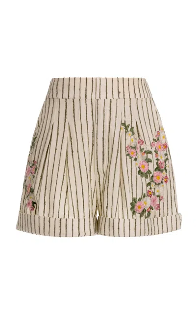 Agua By Agua Bendita Virtuosa Paraiso Printed Cotton Shorts In Animal Print