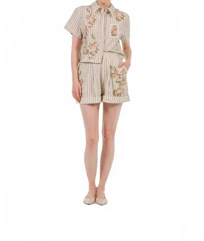 Agua By Agua Bendita Virtuoso Button Down Shirt In Paraiso In Neutral