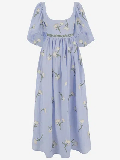 Agua By Agua Bendita Viviane Soledad Long Dress In Blue