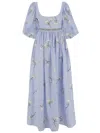 Agua By Agua Bendita Viviane Embroidered Linen Maxi Dress