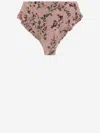 Agua By Agua Bendita Kiwi Floral Linen Bikini Bottom In Multicolour