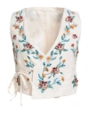 Agua By Agua Bendita Woman Tailored Vest White Size M Linen