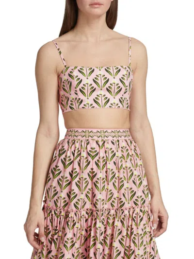 Agua By Agua Bendita Women's Acara Margarita Crop Top In Pink