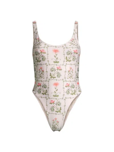 Agua By Agua Bendita Gema Oasis Floral One-piece Swimsuit