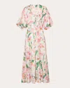 Agua By Agua Bendita Gesto Floral Linen Maxi Dress In Jardinera