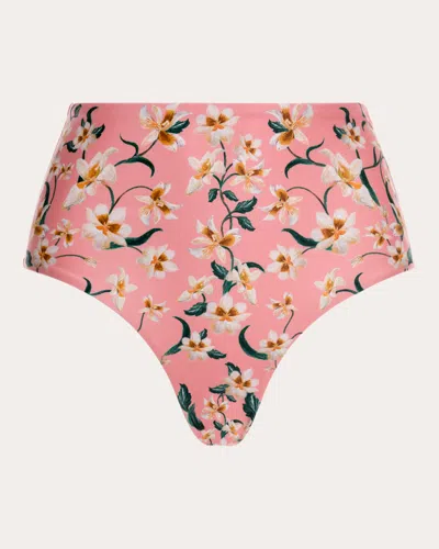 Agua By Agua Bendita Women's Magenta Promesa High-rise Bikini Bottoms In Pink