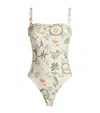 Agua By Agua Bendita Limon Patterned One-piece Swimsuit In Green