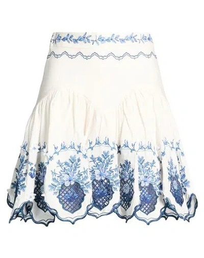 Agua By Agua Bendita X Andrea Wild Woman Mini Skirt White Size Xs Linen