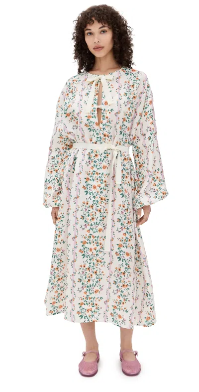 Agua By Agua Bendita Zircon Chinesis Dress Multicolor In White