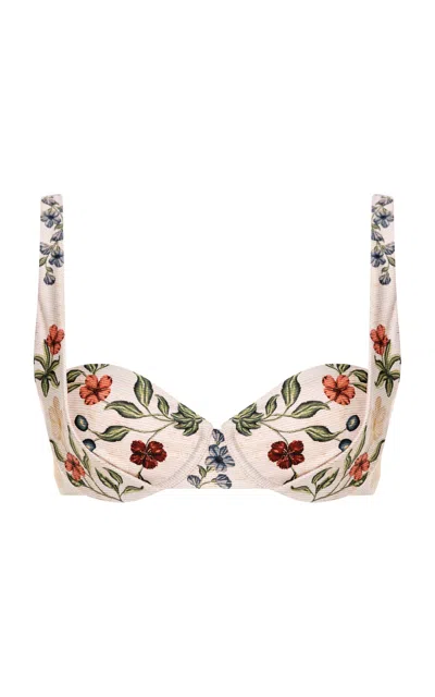 Agua By Agua Bendita Zucchini Isolda Bikini Top In Multi