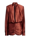 Agua Project Woman Mini Dress Brown Size 4 Viscose, Elastane