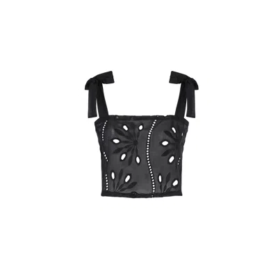Aguaclara Women's Black Ebano Crop Top