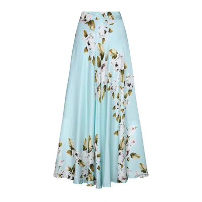 Aguaclara Women's Blue Jardins Maxi Skirt