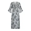 Aguaclara Women's Blue Mandarin Maxi Tunic In Blue