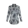 Aguaclara Women's Blue Mandarin Shirt In Blue