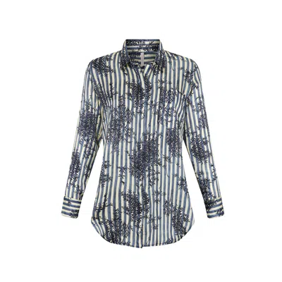Aguaclara Women's Blue Mandarin Shirt