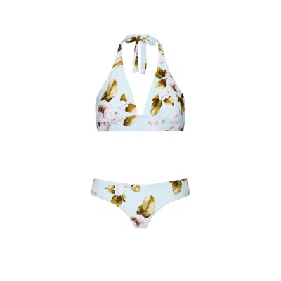 Aguaclara Women's Blue Missy Halter Top - Hipster Bottom Les Jardins