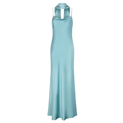 Aguaclara Women's Blue Turquoise Slip Maxi Dress