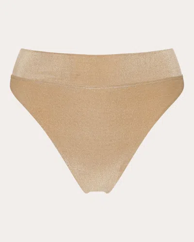 Aguaclara Women's Doree High-rise Bikini Bottoms In Gold