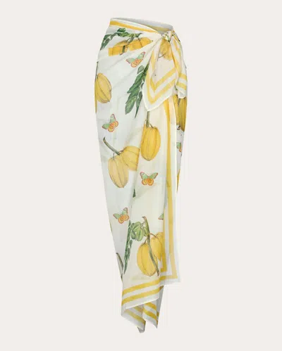 Aguaclara Women's Fruits De L'est Pareo Scarf In Yellow