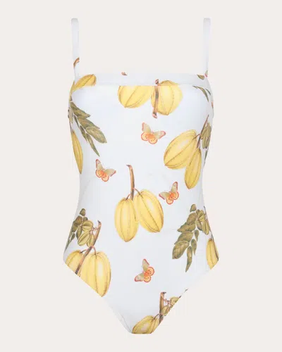 Aguaclara Women's Fruits De L'est Square-neck One-piece In Yellow