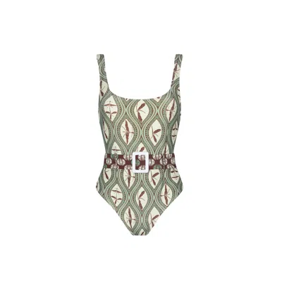 Aguaclara Women's Green Bedouine One Piece