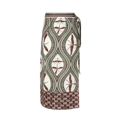 Aguaclara Women's Green Bedouine Wrap Skirt