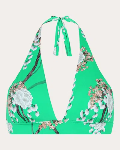 Aguaclara Women's Jade Missy Halter Bikini Top In Green