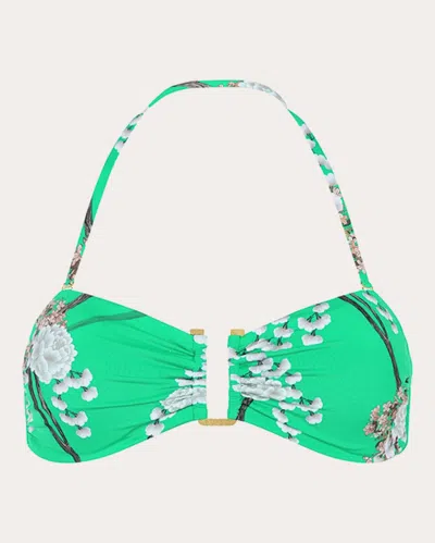 Aguaclara Women's Jade U-ring Bandeau Bikini Top In Green