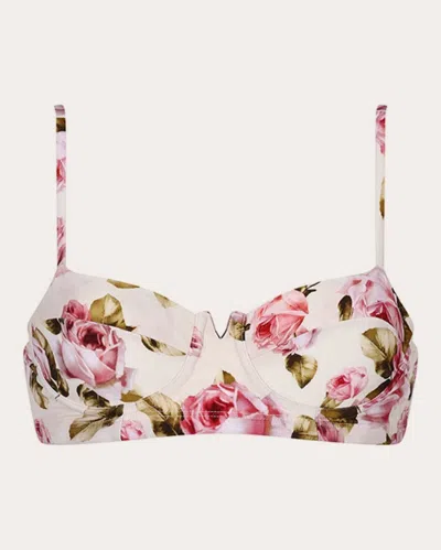 Aguaclara Women's La Rose Short Bustier Bikini Top In Pink
