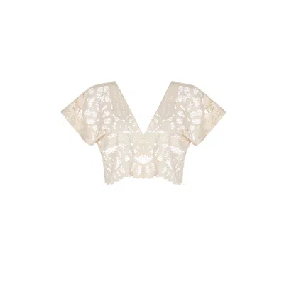 Aguaclara Women's Neutrals La Perle Crop Top