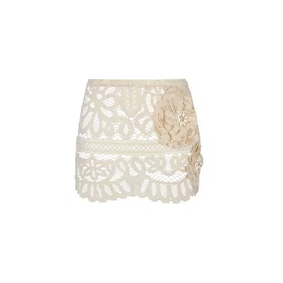 Aguaclara Women's Neutrals La Perle Mini Skirt