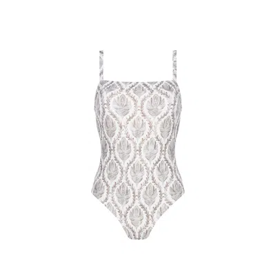 Aguaclara Women's Neutrals Sultana One Piece Fixed Straps In Gray