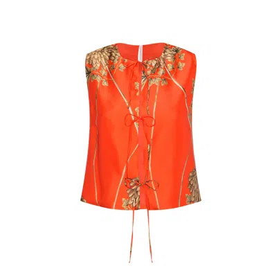 Aguaclara Women's Orange Riad Blouse
