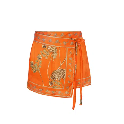 Aguaclara Women's Orange Riad Mini Skirt