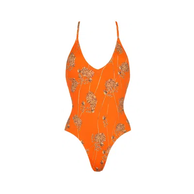 Aguaclara Women's Orange Riad One Piece