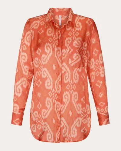 Aguaclara Women's Palais Des Orangers Cotton Silk Button-up Top Cotton/silk