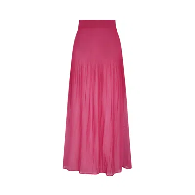 Aguaclara Women's Pink / Purple Fuchsia Maxi Skirt In Pink/purple