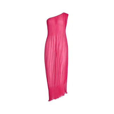 Aguaclara Women's Pink / Purple Fuchsia One Shoulder Maxi In Pink/purple