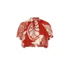 Aguaclara Women's Red Lemon Crop Top In Red